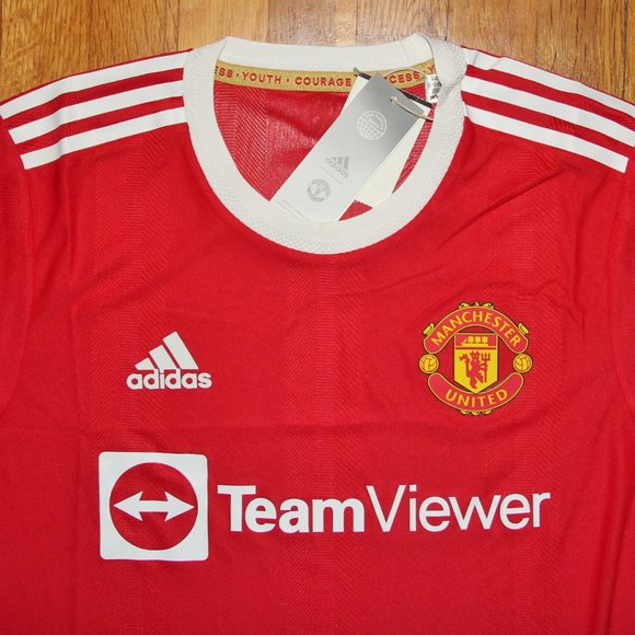 Adidas Manchester United 2021/22 Home Authentic Soccer Jersey Men 2XL XXL - Picture 2 of 6